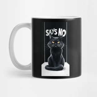 Black Cat says no Mug